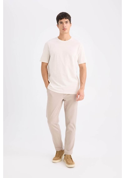 DeFacto Tailored Fit Normal Kesim Düz Paça Her Yöne Esneyen Yazlık Kumaş Pantolon -  C7508AX25SPBG755