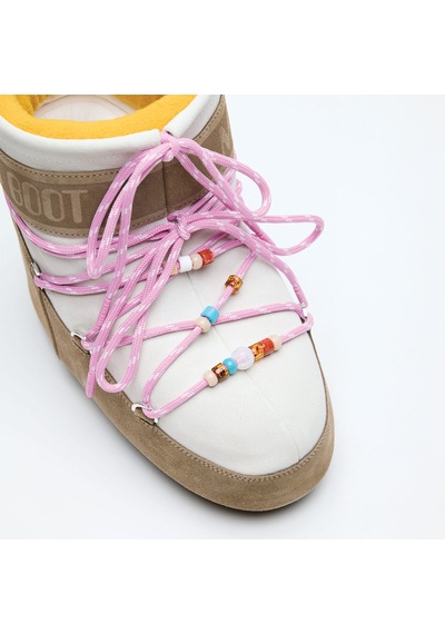 Bl43 Honey/white Sand Bot Kar Kadın 80d1409730 Moon Boot Mb X Gır Icon Low Suede Beads Bl43 Honey/white Sand