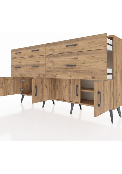 Arges Konsol Tek Raflı 6 Çekmeceli 4 Kapaklı 176x30x99 Çam-çam Atlas Çam - Atlas Çam Arges Konsol Tek Raflı 6 Çekmeceli 4 Kapaklı 176x30x99 Çam-çam Atlas Çam - Atlas Çam