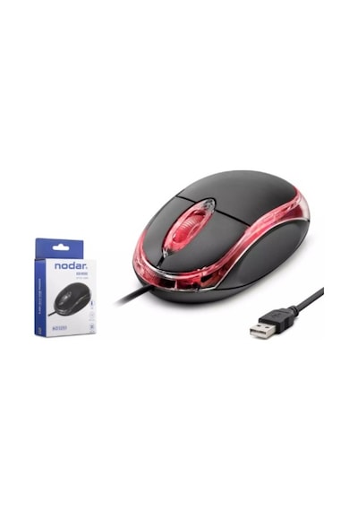 Nodar Nd3251 Kablolu Optik Mouse 800 Dpı Led - Siyah Nd3251
