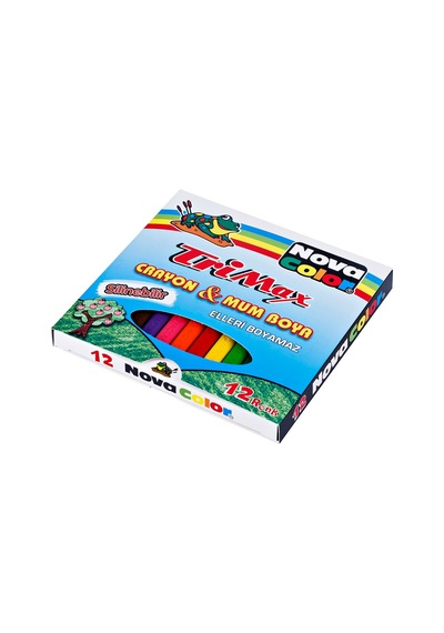 Hobi-Marketart Nova Color Trimax Üçgen Crayon Mum Boya 12 Renk - 322434652
