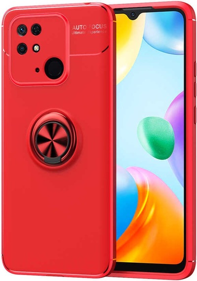Xiaomi Redmi 10c Kılıf Zore Ravel Silikon Kapak Kırmızı