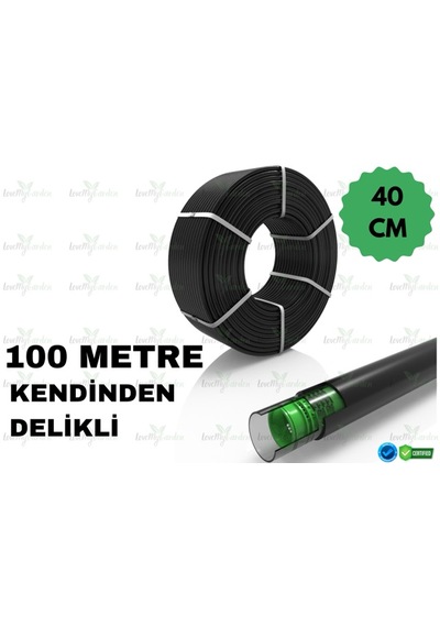 Lovemygarden 100 Metre Kendinden 40cm Delikli Damla Sulama Borusu - Ø16 Mm