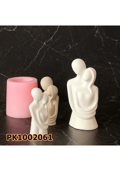 Pk1002061 - Silikon Kalıp Mum Kalıbı - Sevgili Mumluk