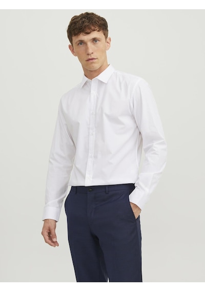Jack & Jones Erkek Slim Fit Uzun Kollu Gömlek - Joe - 12187222 White