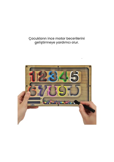 Manyetik Labirent Montessori Matematik Oyunu Harfleri Öğreniyorum  Eğitici Oyuncak 25 CM