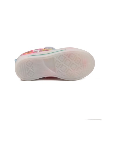 Renkli Desenli Cırtlı Kız Çocuk Sneaker 1842 P Beyaz