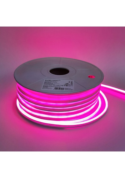 Sunlight Neon 12V Hortum Şerit Led 50 Metre Pembe