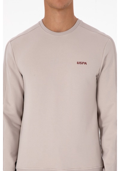 U.S. Polo Assn. Erkek Regular Fit Bisiklet Yaka Taş Sweatshirt 50315598-VR049
