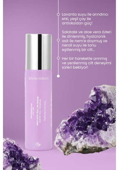 Bade Natural Ametist Roll On  Yüz Masaj Serumu 10 ML
