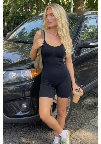 Fit Women Kadın ı Siyah Basic Askılı Body