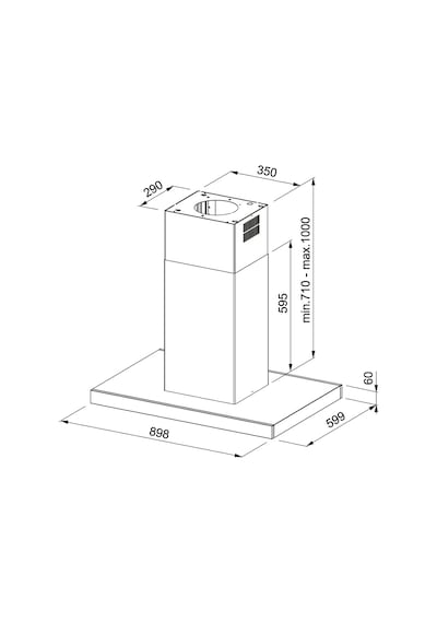 Franke Mythos FCR 925 I TC BK XS Ada Tipi 90 CM Davlumbaz