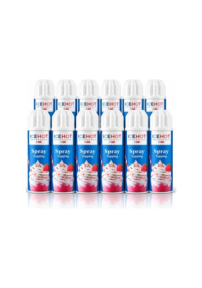Icehot Sprey Şanti 250 Gr Soğuk & Sıcak Uyumlu Hazır Sprey Krema X 12 Adet