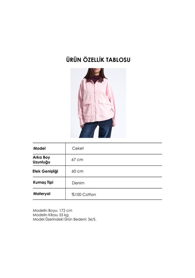 Kadın 6w6-98 Oversize Velvet Kadife Kumaş Deri Detaylı Tasarım Ceket Pembe
