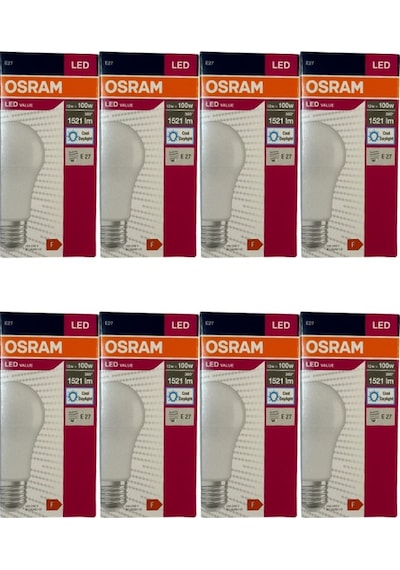 Osram 13w 100w 6500k Beyaz Işık E27 Duylu Led Ampul 8 Adet