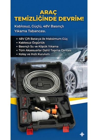 48v Şarjlı Çift Bataryalı Taşınabilir Basınçlı Oto Yı Bahçe Sulama Sı