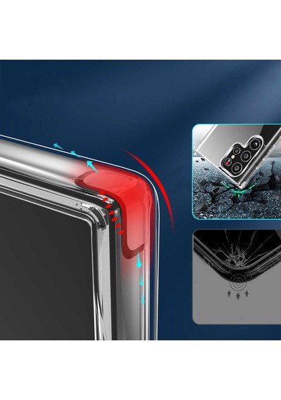 Galaxy Uyumlu S22 Ultra Kılıf Klfs Forst Kapak - Renksiz Renksiz