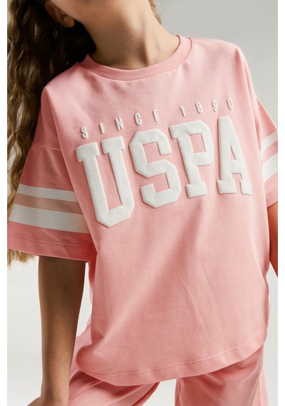 U.S. Polo Assn. U.s. Polo Assn. Kız Çocuk Pembe Bermuda Takım Us2091-c-v6