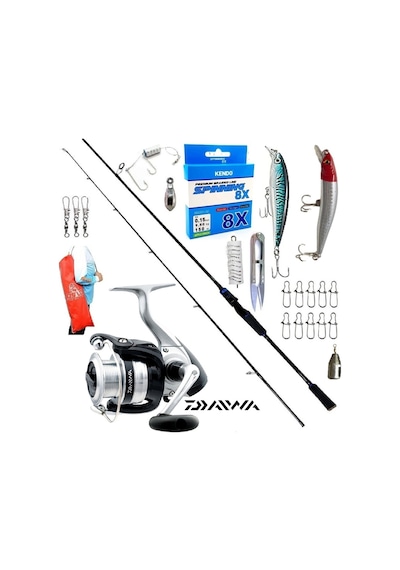 Legend Karbon 270cm 7-40gr Daiwa Strikeforce 4000 B Rapala Maket Balık Spin Olta Takımı Seti
