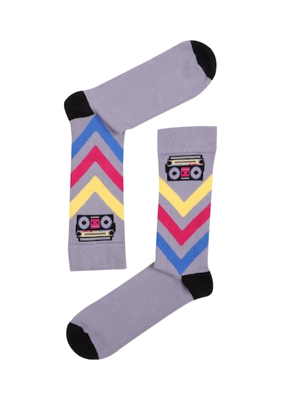 The Socks Company Radyo Desenli Erkek Çorap - 15KDCR136E Koyu Yeşil