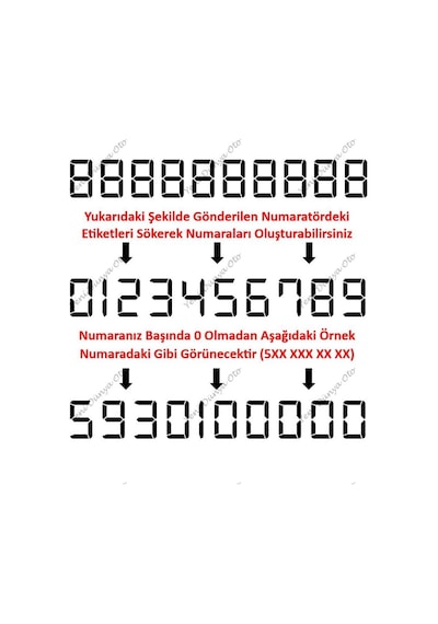 Cama Vantuzlu Oto Araç İçi Telefon Numaratör,telefon No Gösterici , Beyaz-siyah Ydnmr025