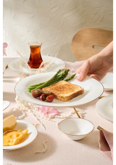 Karaca  Fine Pearl Fame 26 Parça 6 Kişilik Kahvaltı Takımı Gold