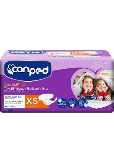 Canped Belbantlı Hasta Bezi XS 6 x 30'Lu