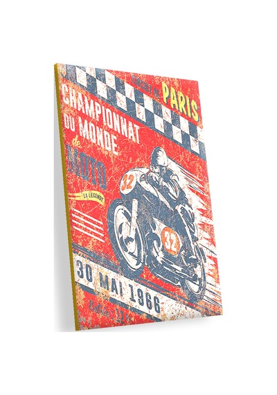 Cakasepetim 30 Mayıs 1966 Motor Yarışı Görseli Ahşap Mdf Tablo
