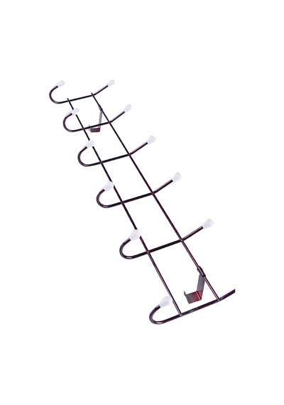Amerikan Panel Kapı Askısı 6 Lı 12x50 Cm Pratik Sağlam Askılık Bordo