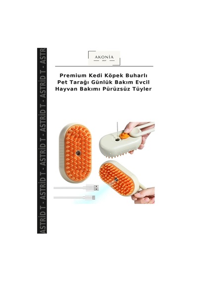 Premium Kedi Köpek Buharlı Pet Tarağı Günlük Bakım Evcil Hayvan Bakımı Pürüzsüz Tüyler