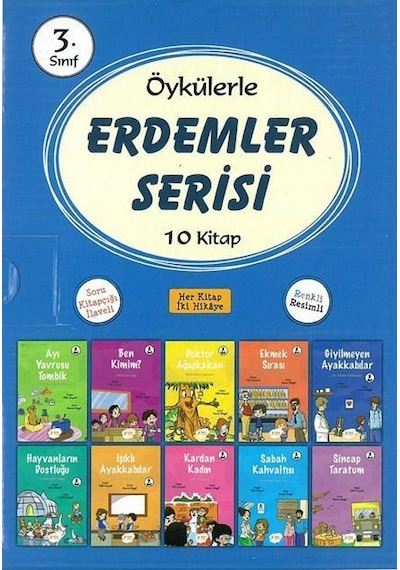 Yuva Yayınları 3.Sınıflar Için Erdemler Dizisi Hikaye Seti 10 Ki