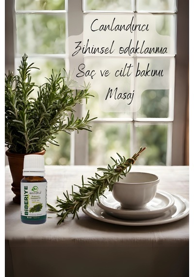 Einnatur Biberiye Uçucu Yağı %100 Saf Rosmarinus Officinalis 1 8-Sineol 10 ML