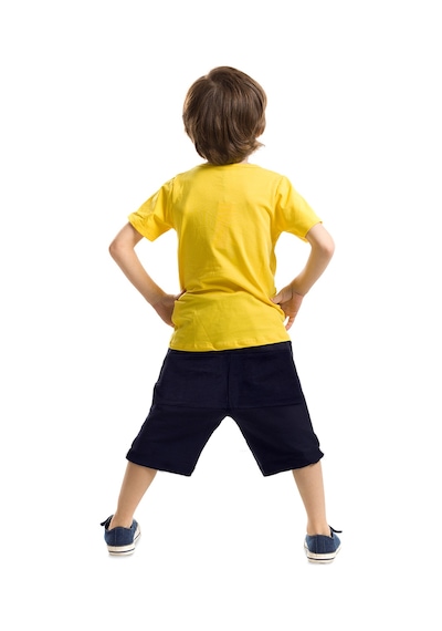 Denokids Lake Monster Erkek Çocuk T-shirt Şort Takım