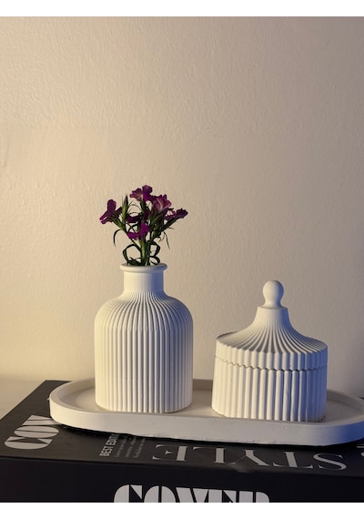 Pinterest Stantlı Zarif Kutulu Vazo Set Dekor Diğer