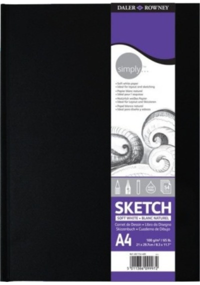 Daler Rowney Sketch Eskiz Defteri 100Gr A4 54 Yaprak Soft Beyaz