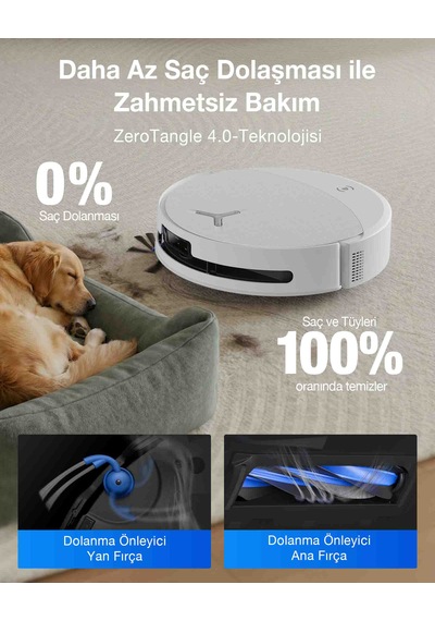 Ecovacs T90 Omni Robot Süpürge + Winbot Mini Cam Silme Robotu 2'li Temizlik Seti Beyaz
