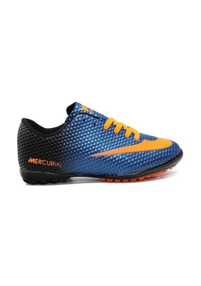 Walked 401-25 Çocuk Halı Saha Krampon Mavi Turuncu 31-35 Mavi 