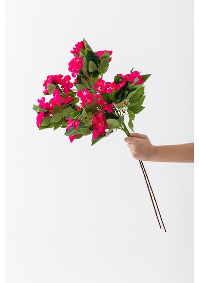 Yapay Lux Menekşe Dalı Fuşya 80 Cm 5 Yaprak Fuşya