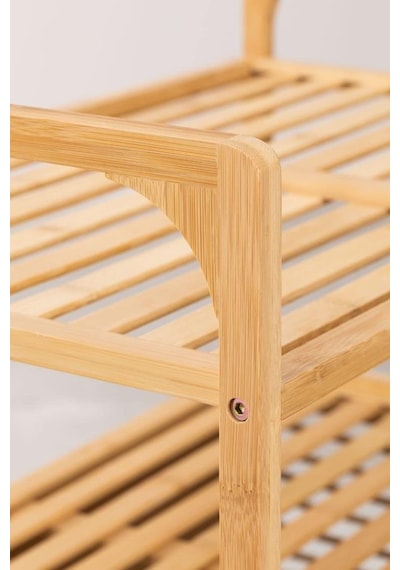 Digithome Bambu Xl Kirli Sepetli 2 Raflı Çok Amaçlı Banyo Düzenleyici Çamaşır Sepeti Organizer Db-0004