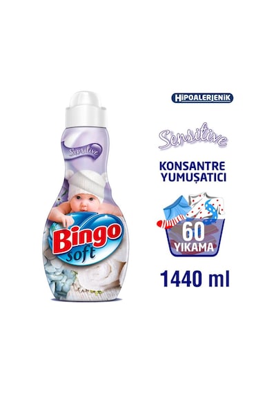 Bingo Soft Konsantre Çamaşır Yumuşatıcısı Sensitive 1440 ML