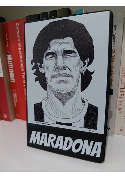 Tarihsiz Siyah Ajanda / Defter - Maradona Kapaklı