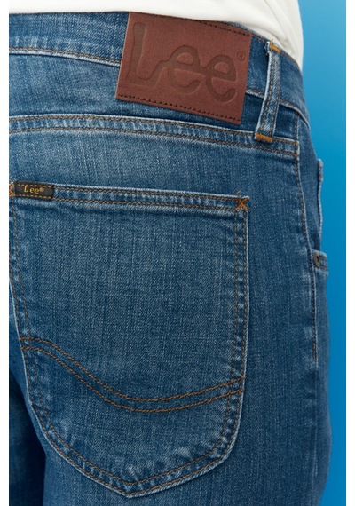 Lee Luke Slim Tapered Esnek Jean Kot Pantolon Mavi