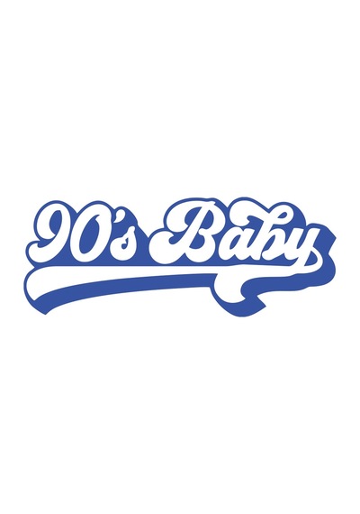 90's Baby Araba Sticker 17x17 Cm Mavi