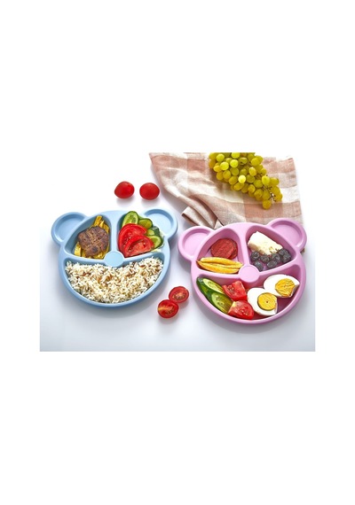 Kahvaltı Ve Mama Tabağı Sert Plastik Kaliteli Ürün Ayıcıklı