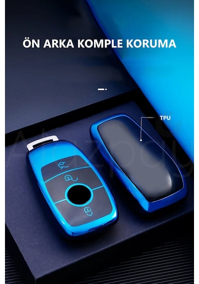 Mercedes A B C E S G Serisi Cla Cle Gls Gla Glb Glc Amg Uyumlu Parlak Tpu Anahtar Kılıfı Kırmızı