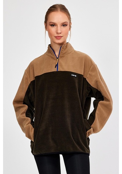 Alexandergardı Yarım Fermuarlı Oversize Polar E21-81100 001