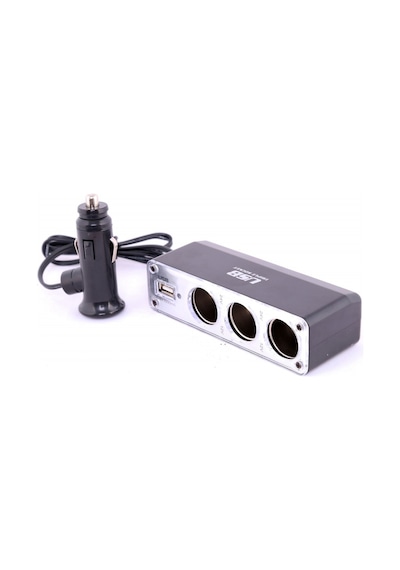 Ahmet Otomotiv Çakmak Çoğaltıcı 3 Çıkışlı + 1 Usb Çıkışlı 12V-24V