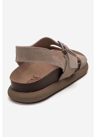 Luvishoes Jalven Taş Süet Hakiki Deri Kadın Sandalet