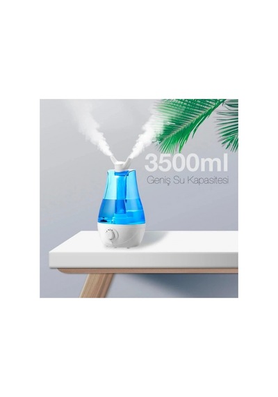 Evonest Buhar Makinesi Hortum Hariç Çift Sprey Ultrasonik Hava Nemlendirici 3.5l
