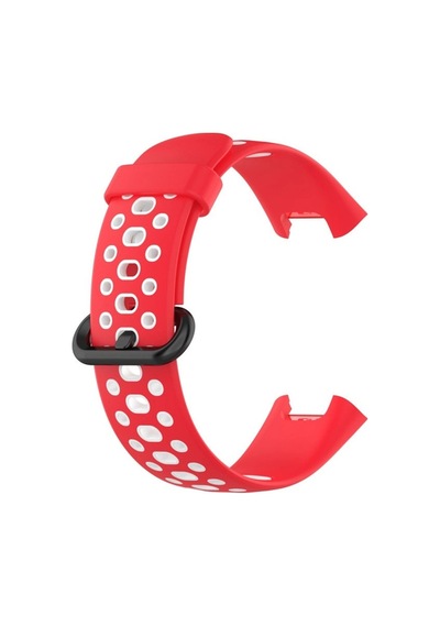 Redmi Watch 2 Spor Delikli Kordon - Kırmızı-beyaz İtdark11750